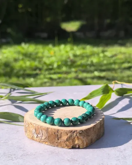 Bracelet Malachite - AA - Perles 8mm | Élégance et Énergie