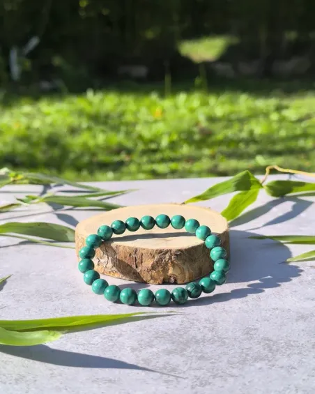 Bracelet Malachite - AA - Perles 8mm | Élégance et Énergie