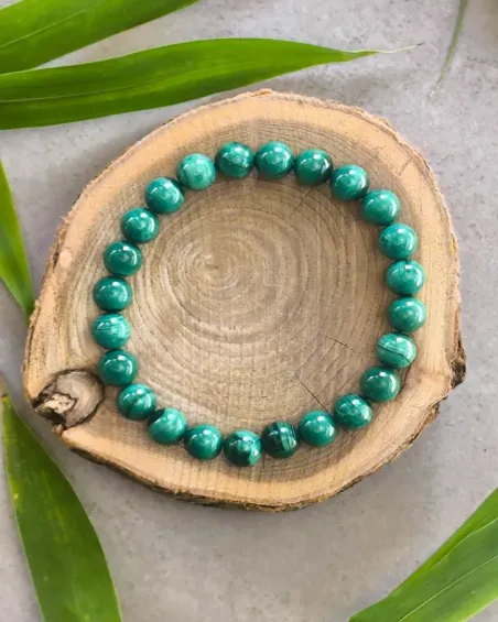 Bracelet Malachite - AA - Perles 8mm | Élégance et Énergie