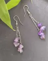 Boucles d’oreilles Améthyste A | Bijoux  Acier Inoxydable