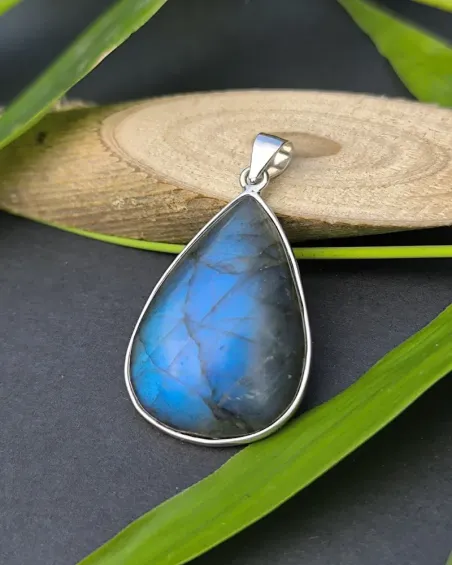 Pendentif labradorite - AAA - argent 925 - 4,6g