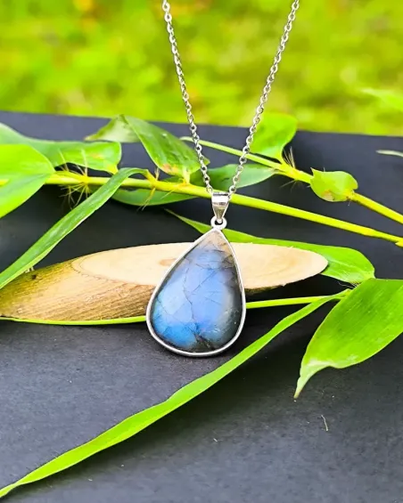 Pendentif labradorite - AAA - argent 925 - 4,6g