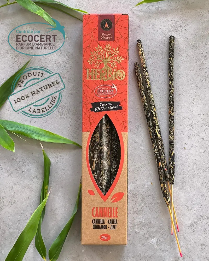 Encens Herbio Écocert Cannelle | 100% Naturel Roulé Main Encens Herbio Écocert Cannelle | 100% Naturel Roulé Main