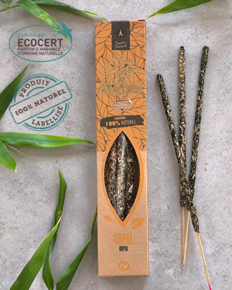Encens Herbio Écocert Copal | 100% Naturel Roulé Main