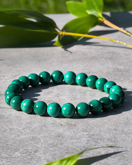 Bracelet Malachite - AA - Perles 8mm | Élégance et Énergie
