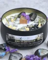 Bougie Parfumée Aura de Protection Artisanale, Pierres & Sauge blanche