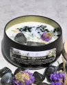 Bougie Parfumée Aura de Protection Artisanale, Pierres & Sauge blanche