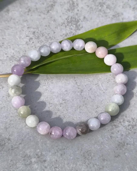 Bracelet Kunzite Multicolore AA : Éclat | Harmonie Intérieure