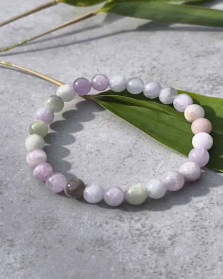 Bracelet Kunzite Multicolore AA : Éclat | Harmonie Intérieure